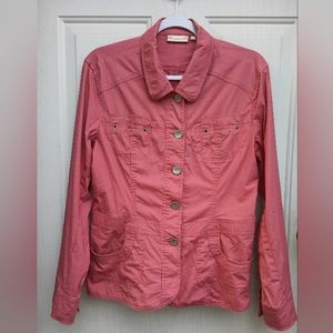 LuLu B Lightweight Button Up Shirt Jacket Ladies Sz Small